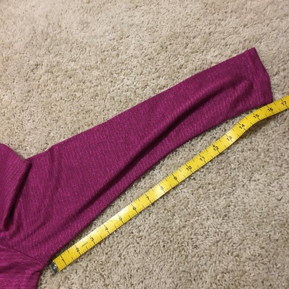 NWT Love & Legend Sparkly Cross Collar Dark Pink Fashion Top - Picture 15 of 15